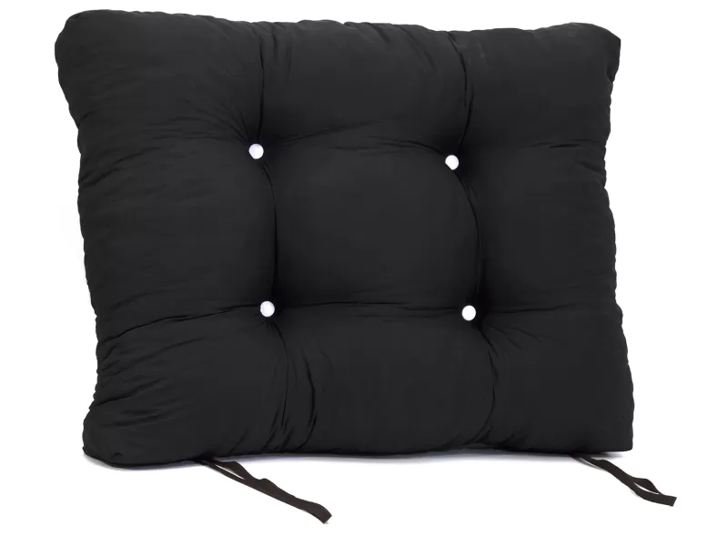 Μαξιλάρι κάθισμα μπαμπού - Κρετόν μαύρο ύφασμα Μαξιλάρι κάθισμα μπαμπού - Κρετόν μαύρο ύφασμα