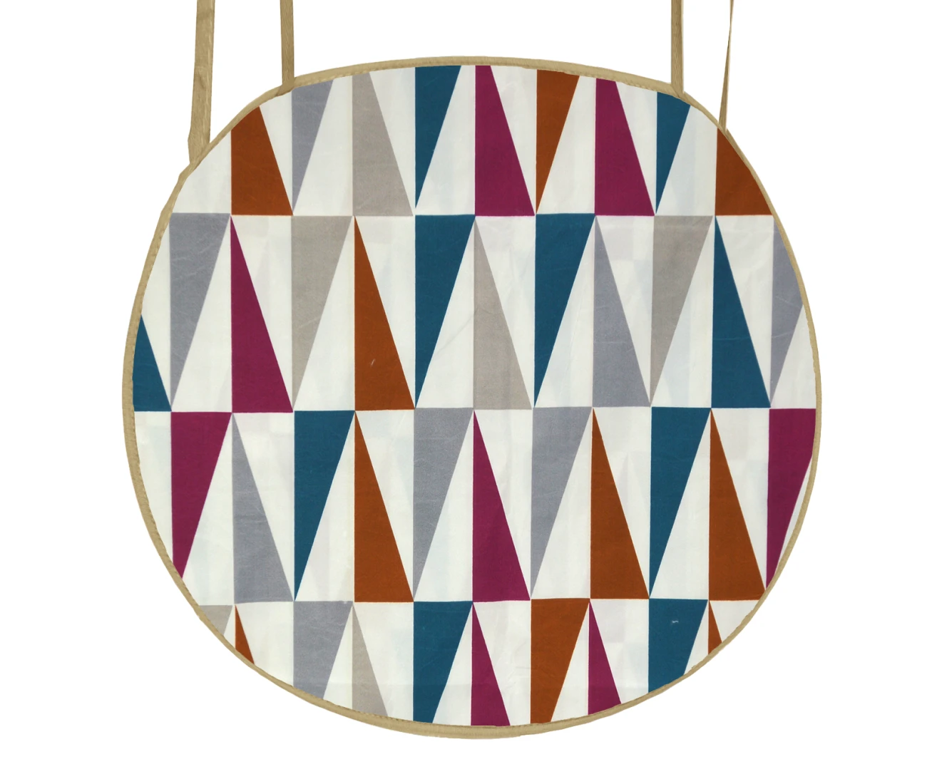 Μαξιλάρι καρέκλας με ρέλι στρογγυλό κρετόν | Qatar