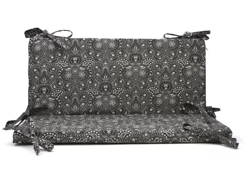 Μαξιλάρι για καναπέδες με κορδόνια στην πλάτη Με Σχέδιο Sefu 850 - Λονέτα Ύφασμα Μαύρο