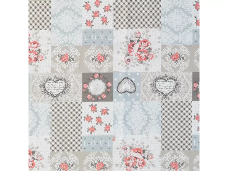 Μαξιλάρι καρέκλας λονέτα με κορδόνια στην πλάτη Σχέδιο Heart Lia 401