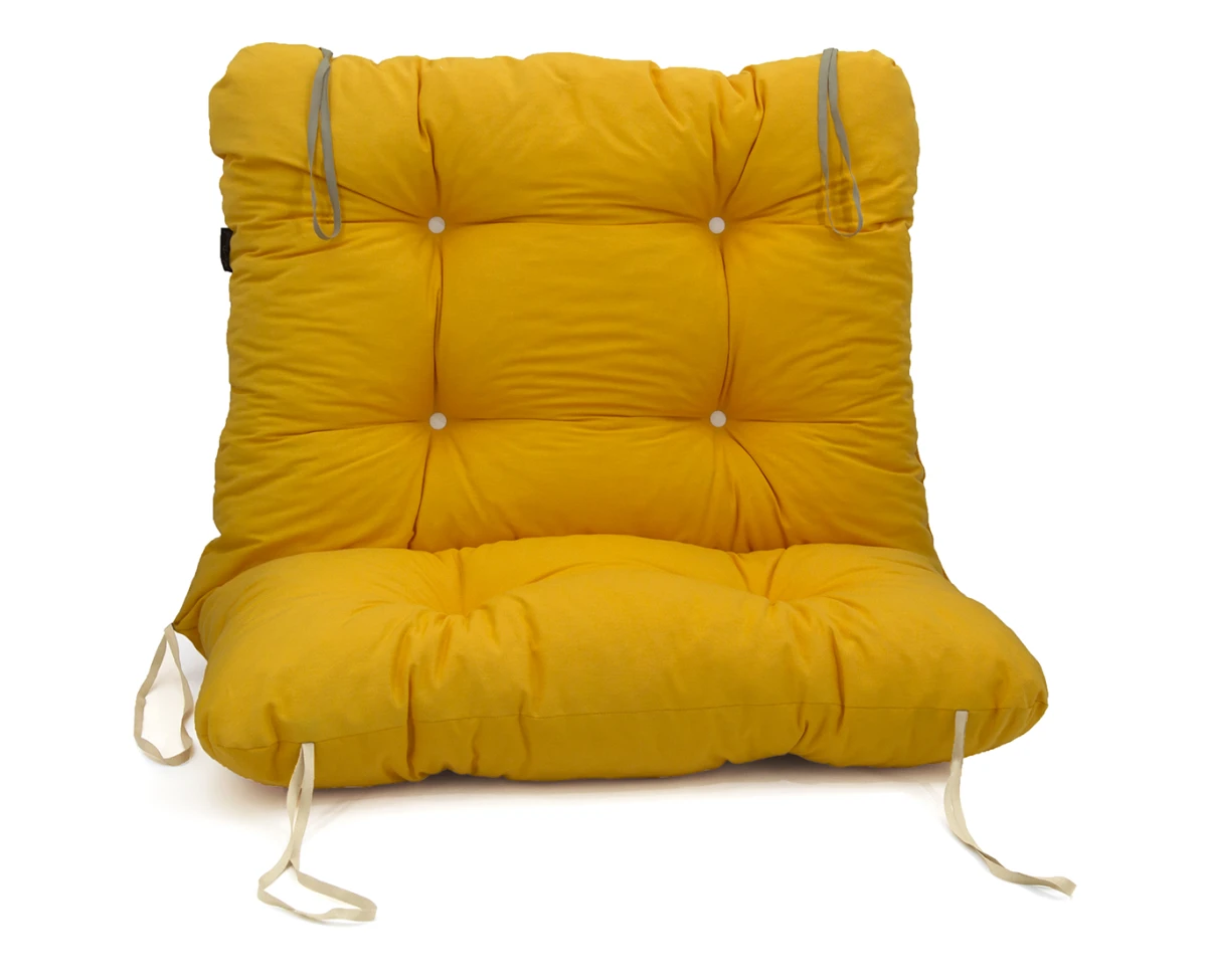 Μαξιλάρι για καναπέ με ενσωματωμένη πλάτη λονέτα - Μονόχρωμο κροκί - Εικόνα 3 | Mypouf.gr