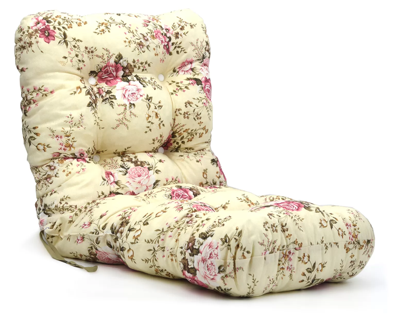 Μαξιλάρι μπαμπού Floral Rakel 101 ύφασμα λονέτα με πλάτη | Mypouf.gr