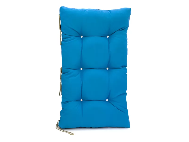 Μαξιλάρι μονόχρωμο αδιάβροχο μπλε ανοιχτό από ομπρελόπανο για παλέτα με κουμπιά - Μπαμπού