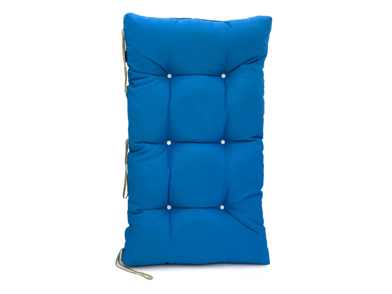 Μαξιλάρι μονόχρωμο αδιάβροχο μπλε από ομπρελόπανο για παλέτα με κουμπιά - Μπαμπού