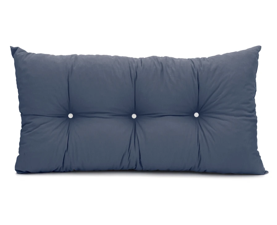 Μαξιλάρι Πλάτης Με 2 Κουμπιά Λονέτα μπλέ Denim | Mypouf.gr
