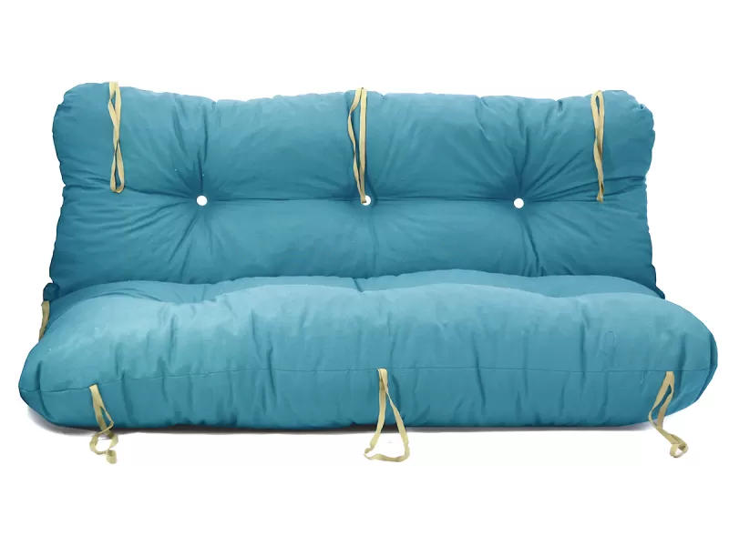 Μαξιλάρι για καναπέ με ενσωματωμένη πλάτη λονέτα - Μονόχρωμο γαλάζιο