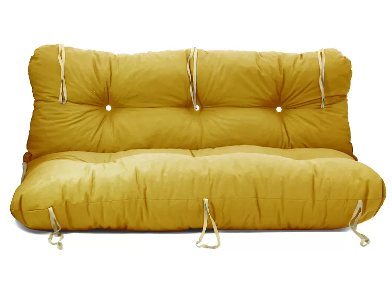 Μαξιλάρι για καναπέ με ενσωματωμένη πλάτη λονέτα - Μονόχρωμο κροκί