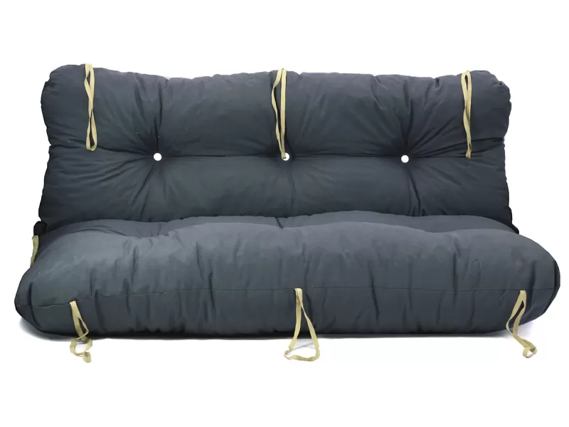 Μαξιλάρι για καναπέ με ενσωματωμένη πλάτη λονέτα - Μονόχρωμο Ανθρακί