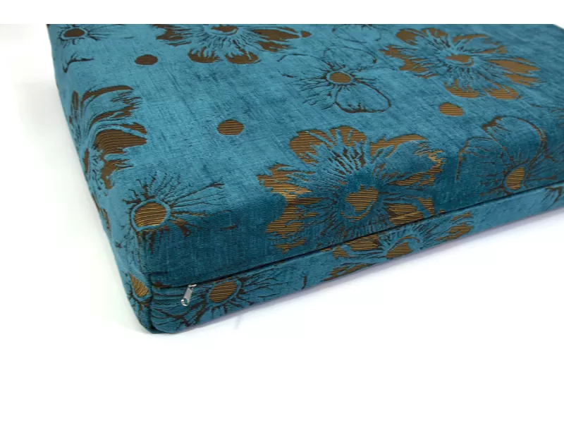 Μαξιλάρι Για Καναπέ / Παλέτα Chenille Limoge 50 Μπλε με σχέδιο Με Φερμουάρ