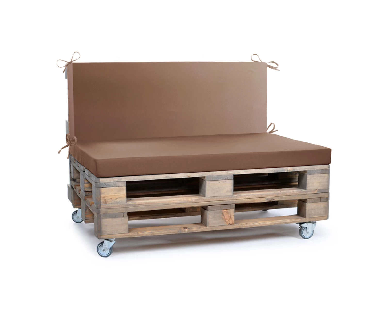 Μαξιλάρι για καναπέδες Poliester με κορδόνια στην πλάτη μονόχρωμο caramel | Mypouf.gr