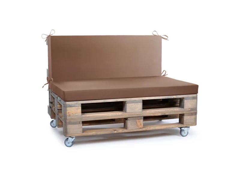 Μαξιλάρι για καναπέδες Poliester με κορδόνια στην πλάτη μονόχρωμο caramel