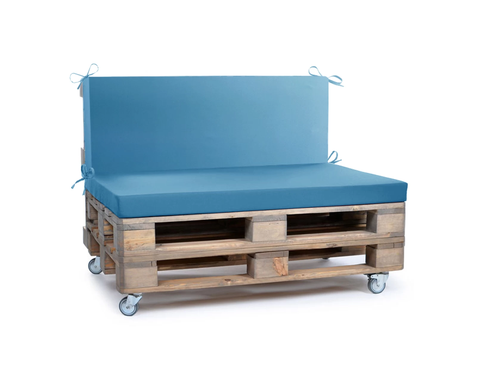 Μαξιλάρι για καναπέδες Poliester με κορδόνια στην πλάτη μονόχρωμο τιρκουάζ | Mypouf.gr