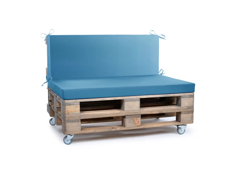 Μαξιλάρι για καναπέδες Poliester με κορδόνια στην πλάτη μονόχρωμο τιρκουάζ