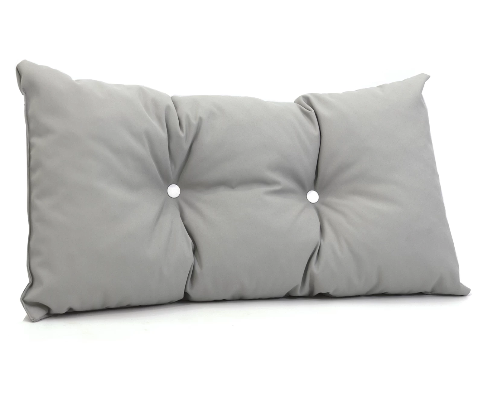 Μαξιλάρι καναπέ αδιάβροχο γκρι ανοιχτό με κουμπιά πρέσας 60 x 30 (Σειρά Sol) | Mypouf.gr