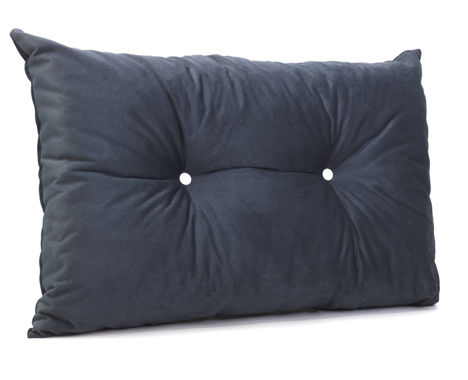 Μαξιλάρι καναπέ Velure γκρι με κουμπιά πρέσας 70 x 40 (Σειρά Texas) | Mypouf.gr