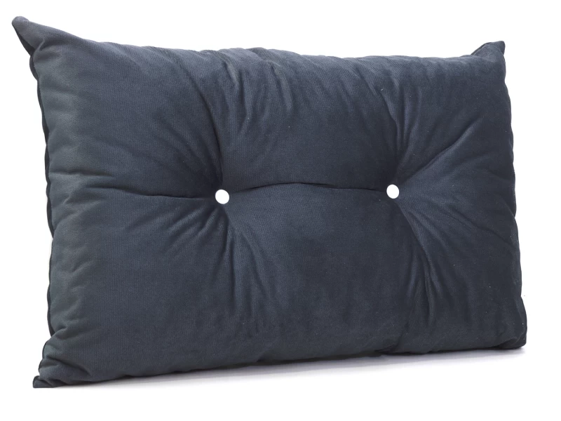 Μαξιλάρι καναπέ Velure γκρι με κουμπιά πρέσας 70 x 40 (Σειρά Texas)