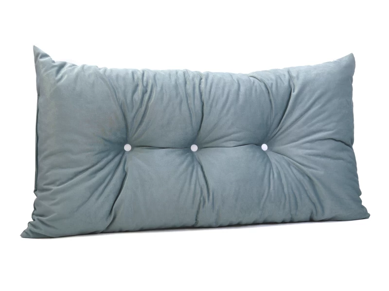 Μαξιλάρι καναπέ Velure γαλάζιο με κουμπιά πρέσας 85 x 40 (Σειρά Texas)
