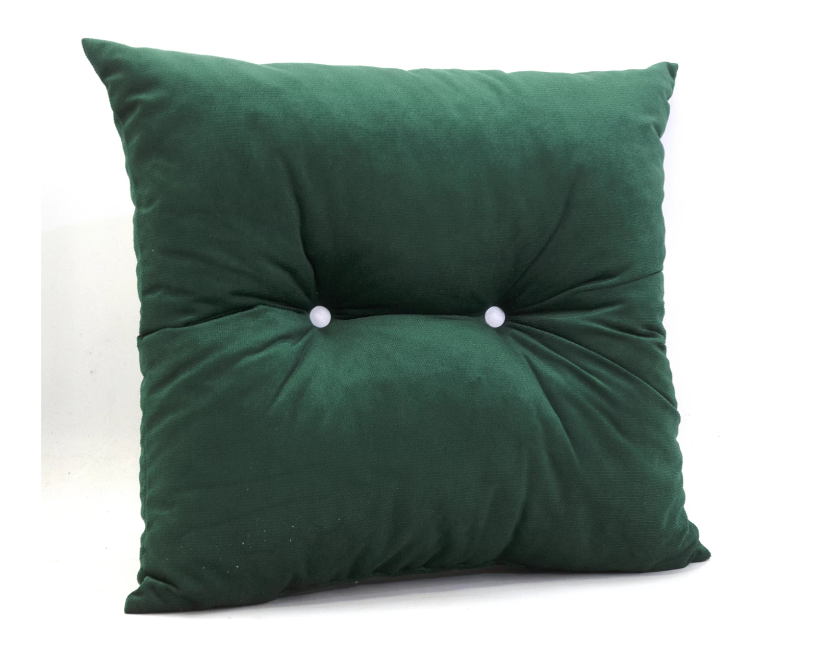 Μαξιλάρι καναπέ Velure κυπαρισί με κουμπιά πρέσας 50 x 45 (Σειρά Texas) | Mypouf.gr