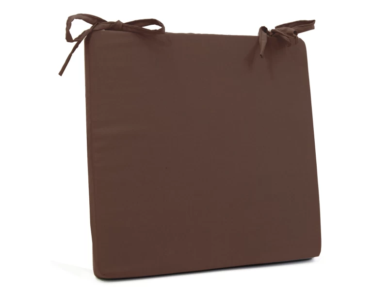 Μαξιλάρι καρέκλας τετράγωνο καφέ χρώμα (Κρετόν Ύφασμα)