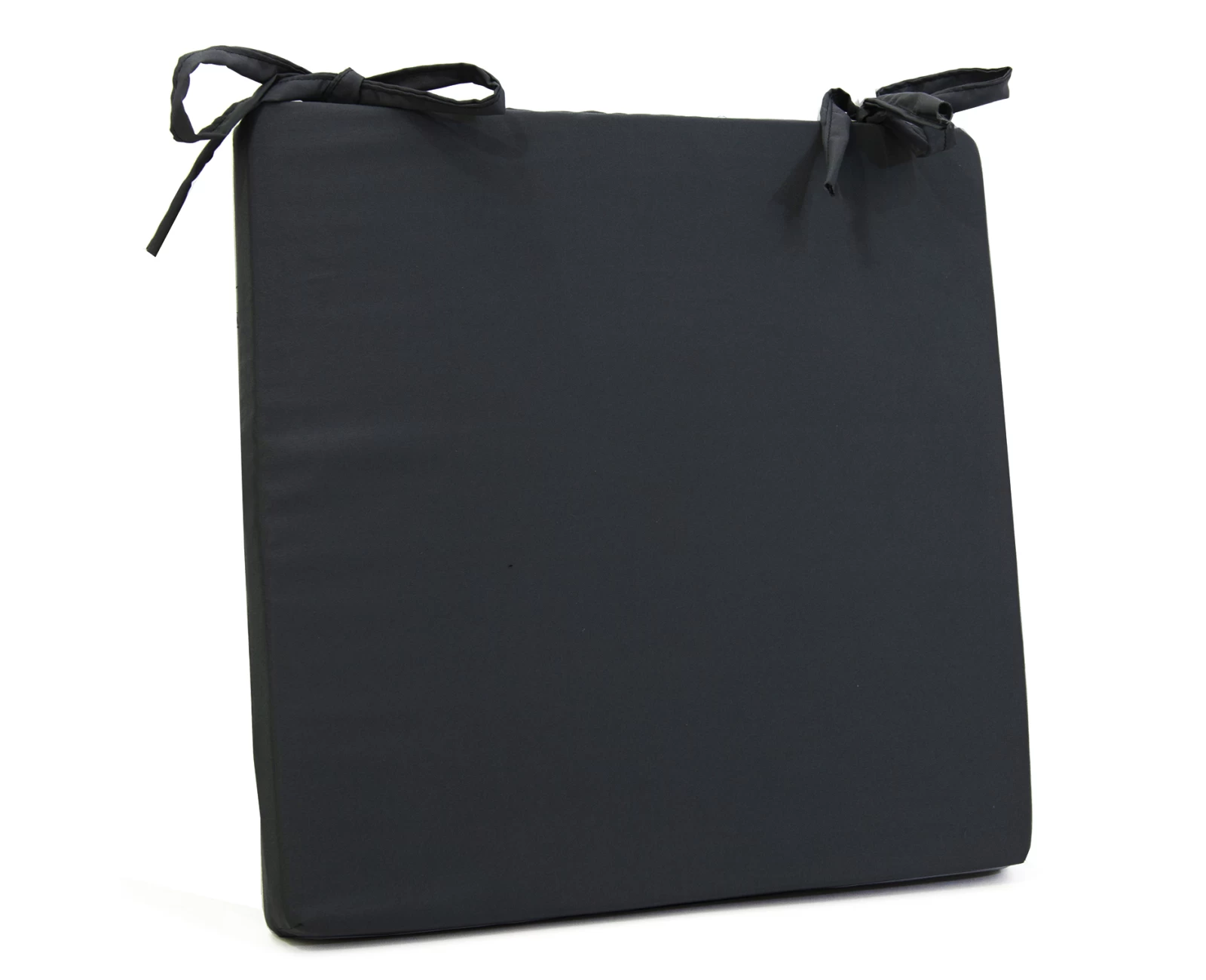 Μαξιλάρι καρέκλας τετράγωνο μαύρο χρώμα (Κρετόν Ύφασμα) | Mypouf.gr