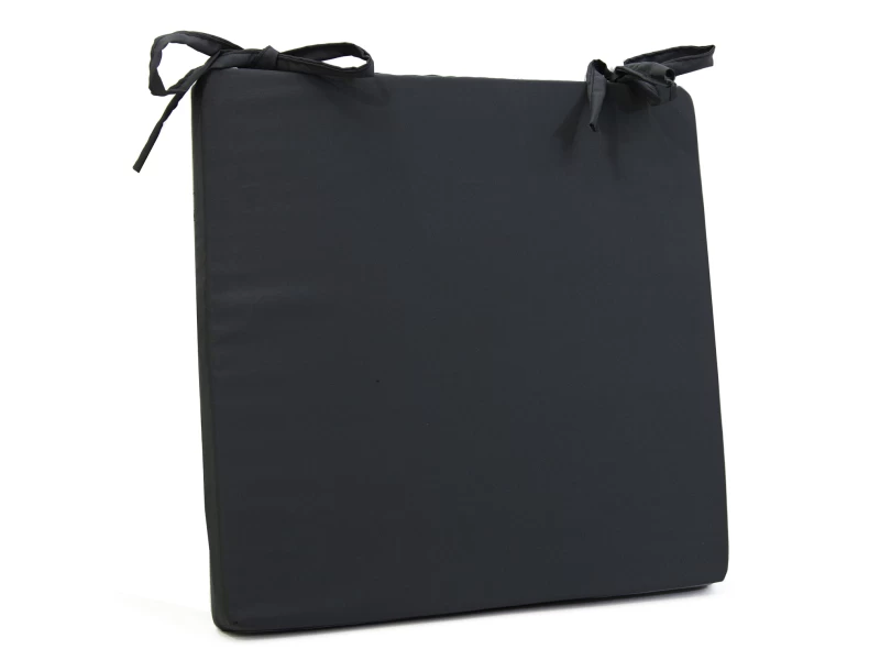 Μαξιλάρι καρέκλας τετράγωνο μαύρο χρώμα (Κρετόν Ύφασμα)