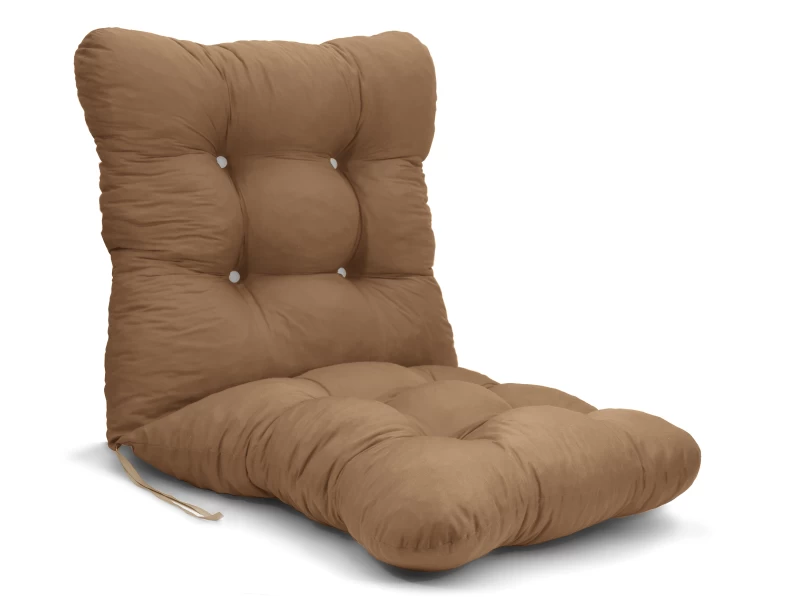 Μαξιλάρι κάθισμα με πλάτη - μπαμπού - Μονόχρωμο caramel Poliester