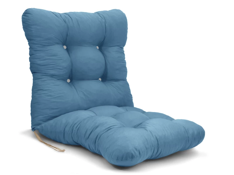 Μαξιλάρι κάθισμα με πλάτη - μπαμπού - Μονόχρωμο τιρκουάζ Poliester