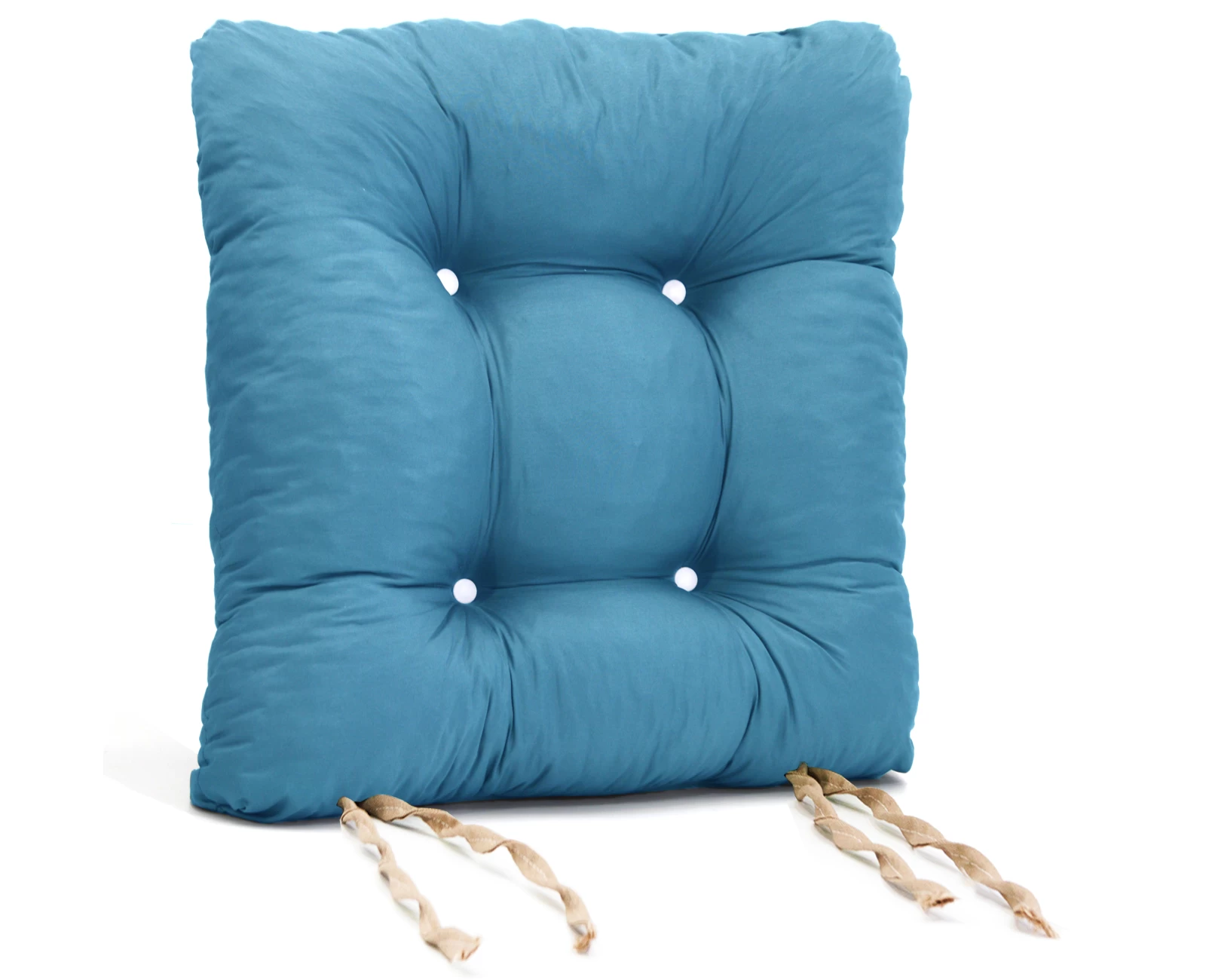 Μαξιλάρι κάθισμα μπαμπού - Poliester ύφασμα τιρκουάζ | Mypouf.gr