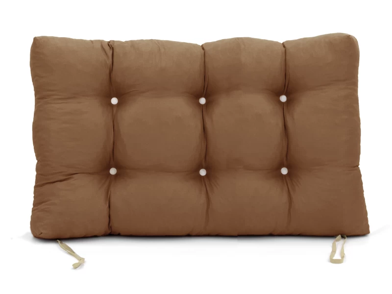 Μαξιλάρι μονόχρωμο Poliester caramel για παλέτα με κουμπιά - Μπαμπού