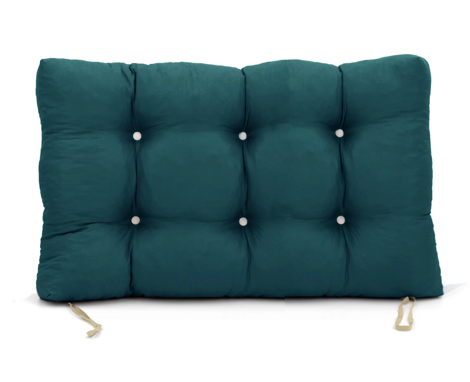 Μαξιλάρι μονόχρωμο Poliester πετρόλ σκούρο για παλέτα με κουμπιά - Μπαμπού | Mypouf.gr