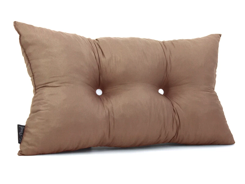 Μαξιλάρι πλάτης με 2 κουμπιά  Poliester ύφασμα caramel