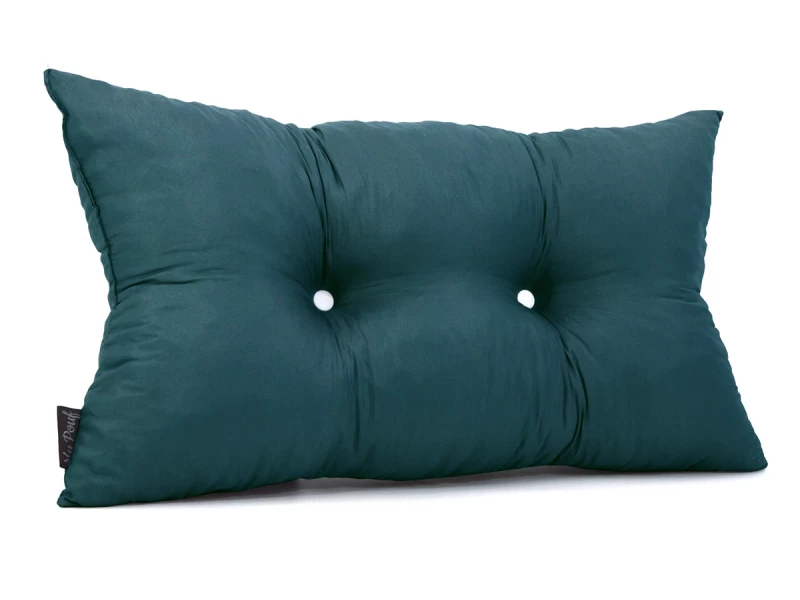 Μαξιλάρι πλάτης με 2 κουμπιά  Poliester ύφασμα πετρόλ σκούρο