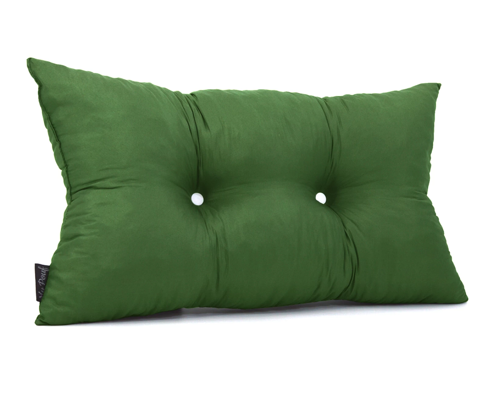 Μαξιλάρι πλάτης με 2 κουμπιά  Poliester ύφασμα πράσινο | Mypouf.gr