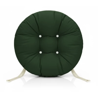 Μαξιλάρι στρογγυλό αδιάβροχο για κάθισμα με κουμπιά κυπαρισσί