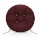 Μαξιλάρι στρογγυλό αδιάβροχο για κάθισμα με κουμπιά μπορντώ | Mypouf.gr