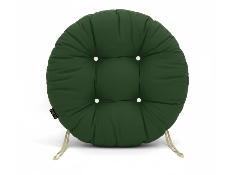 Μαξιλάρι στρογγυλό κάθισμα μπαμπού - Λονέτα μονόχρωμο Κυπαρισσί