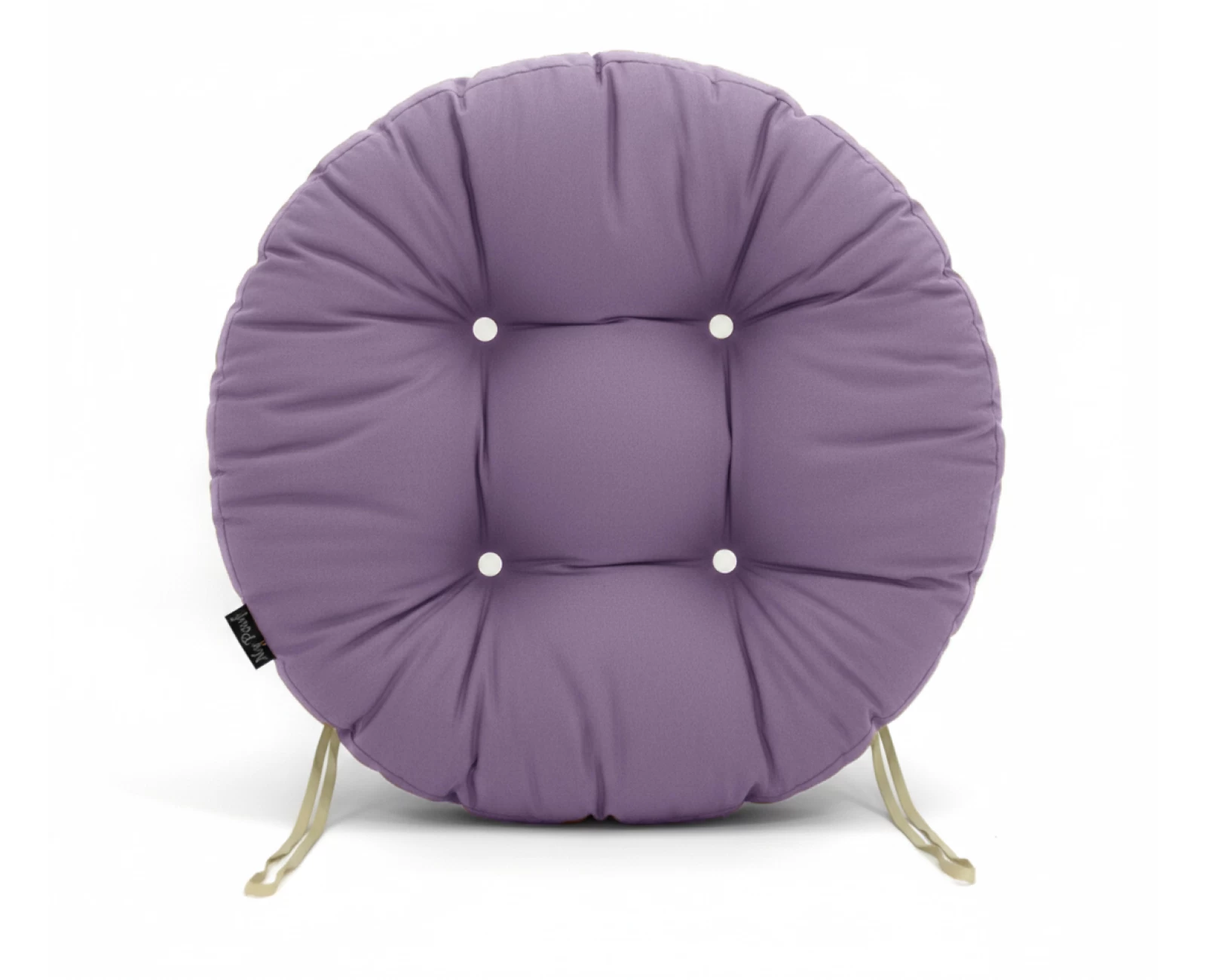 Μαξιλάρι στρογγυλό κάθισμα μπαμπού - Λονέτα μονόχρωμο μωβ | Mypouf.gr