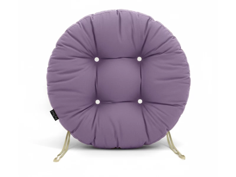 Μαξιλάρι στρογγυλό κάθισμα μπαμπού - Λονέτα μονόχρωμο μωβ