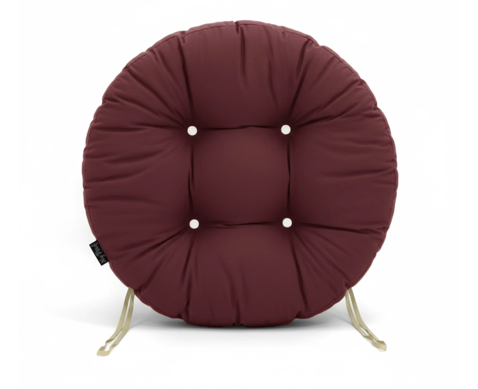 Μαξιλάρι στρογγυλό κάθισμα μπαμπού - Λονέτα μονόχρωμο μπορντώ | Mypouf.gr