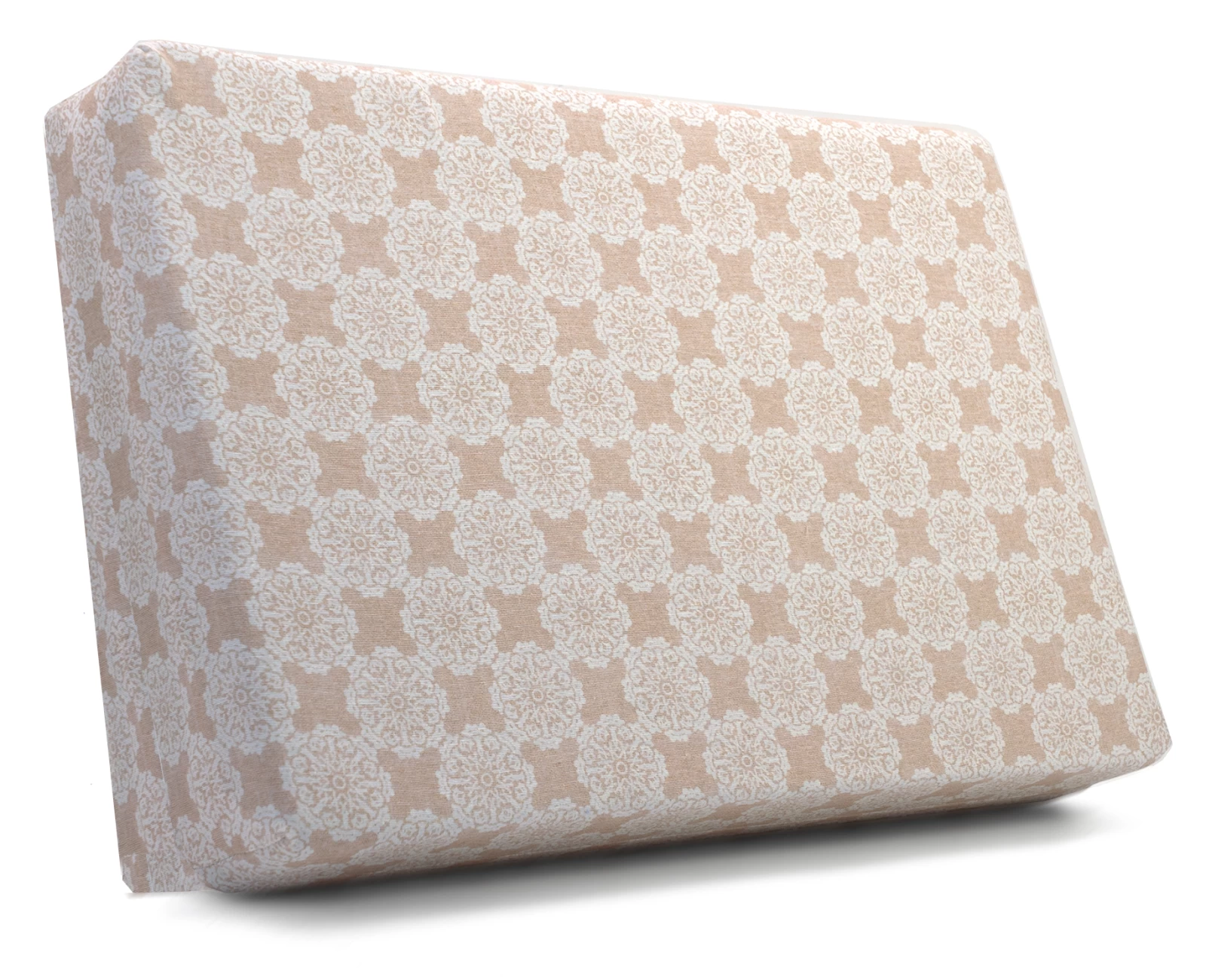 Μαξιλάρι πλάτης τριγωνικό Λονέτα Ύφασμα απόχρωση του σομόν με σχέδιo Kanada - Norman | Mypouf.gr