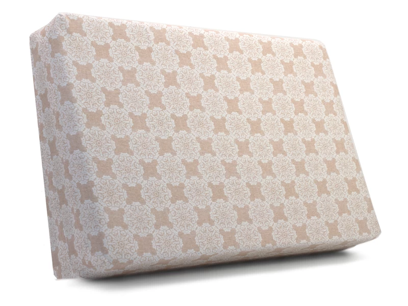 Μαξιλάρι πλάτης τριγωνικό Λονέτα Ύφασμα απόχρωση του σομόν με σχέδιo Kanada - Norman