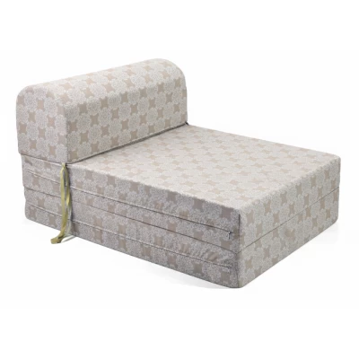 Πολυθρόνα - Κρεβάτι Flip Chair Florina Λονέτα Ύφασμα απόχρωση του μπέζ με σχέδιo Kanada