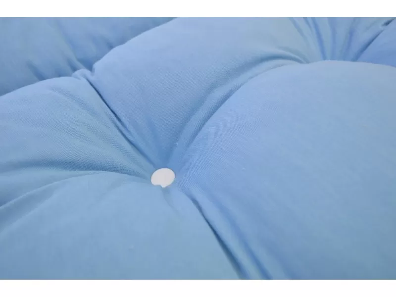 Μαξιλάρι μονόχρωμο λονέτα γαλάζια για παλέτα με κουμπιά - Μπαμπού Μαξιλάρι μονόχρωμο λονέτα γαλάζια για παλέτα με κουμπιά - Μπαμπού
