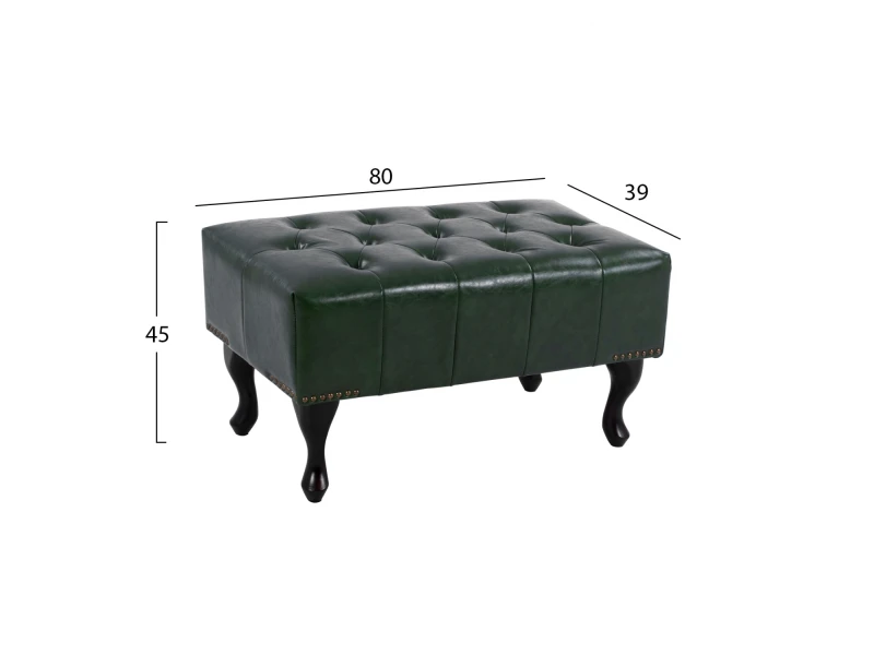 ΤΑΜΠΟΥΡΕ ΥΠΟΠΟΔΙΟ T.CHESTERFIELD EMMA HM226.08 PU ΚΥΠΑΡΙΣΣΙ-ΜΑΥΡΑ ΠΟΔΙΑ 80x45x39Yεκ.