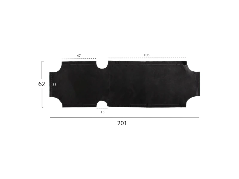 ΠΑΝΙ TEXTILENE 600gr/m2 2X1 ΑΝΤΑΛΛΑΚΤΙΚΟ ΞΑΠΛΩΣΤΡΑΣ HM5072.90 ΜΑΥΡΟ
