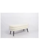 Παγκάκι Ottoman TONDO Λευκό Ύφασμα Teddy/Μέταλλο 42x112x44cm - Εικόνα 3 | Mypouf.gr