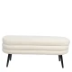 Παγκάκι Ottoman TONDO Λευκό Ύφασμα Teddy/Μέταλλο 42x112x44cm - Εικόνα 4 | Mypouf.gr