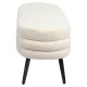 Παγκάκι Ottoman TONDO Λευκό Ύφασμα Teddy/Μέταλλο 42x112x44cm - Εικόνα 5 | Mypouf.gr