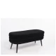 Παγκάκι Ottoman TONDO Μαύρο Ύφασμα Teddy/Μέταλλο 42x112x44cm - Εικόνα 2 | Mypouf.gr