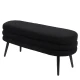 Παγκάκι Ottoman TONDO Μαύρο Ύφασμα Teddy/Μέταλλο 42x112x44cm - Εικόνα 5 | Mypouf.gr